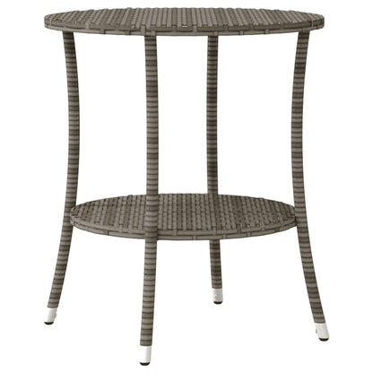 3Dílný Bistro Set S Poduškami Šedý Polyratan Šedá