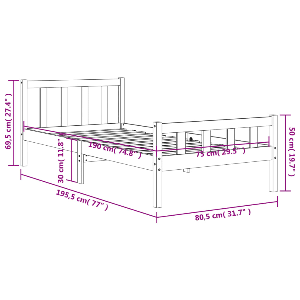 Postel Bez Matrace Voskově Masivní Borovice