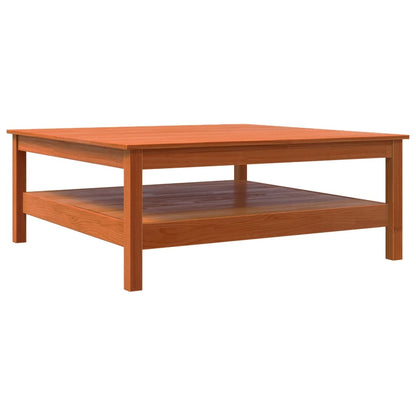Konferenční Stolek Voskově Hnědý 100X100X40 Cm Masivní Borovice