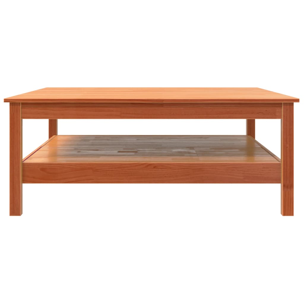 Konferenční Stolek Voskově Hnědý 100X100X40 Cm Masivní Borovice