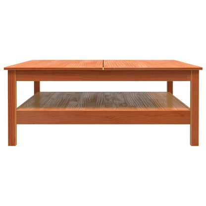 Konferenční Stolek Voskově Hnědý 100X100X40 Cm Masivní Borovice