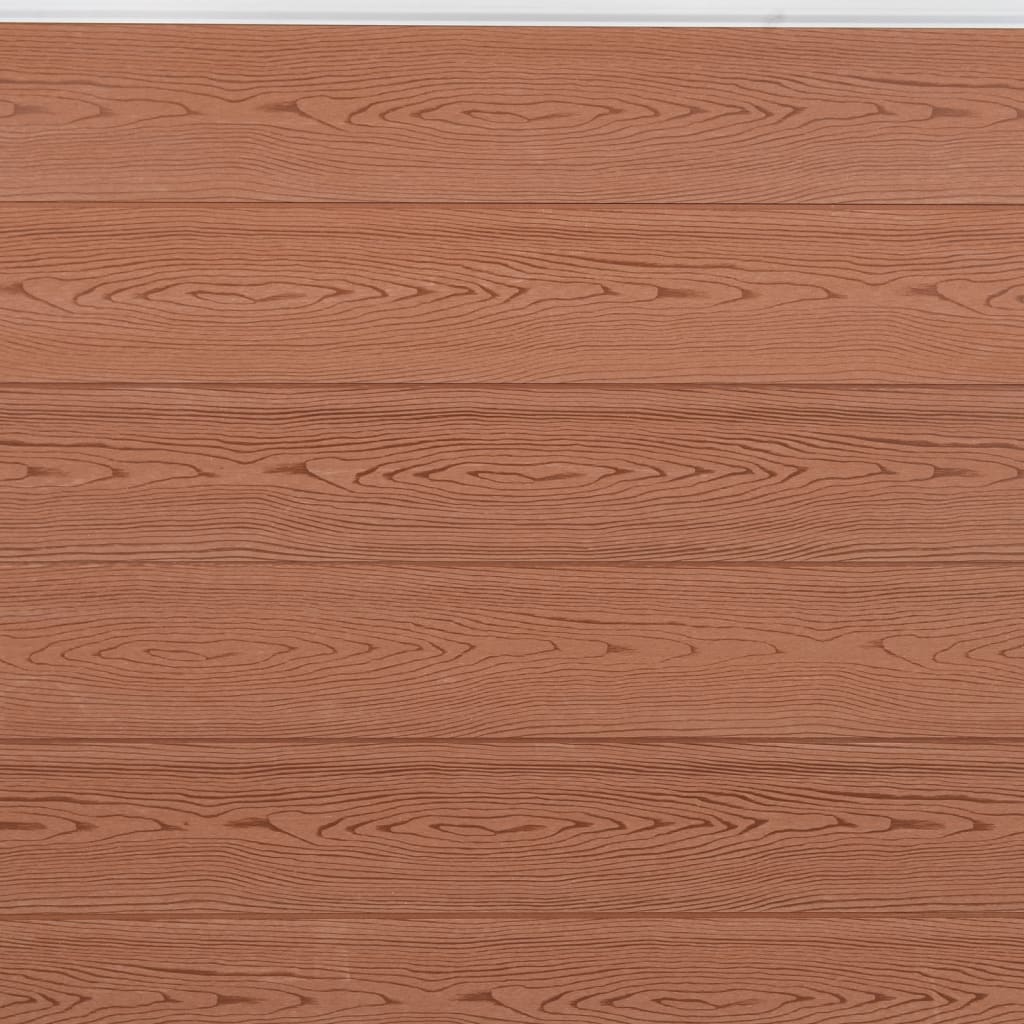 Sada Plotových Dílců Hnědá 872 X 186 Cm Wpc