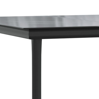 9Dílný Zahradní Jídelní Set S Poduškami Černý Polyratan