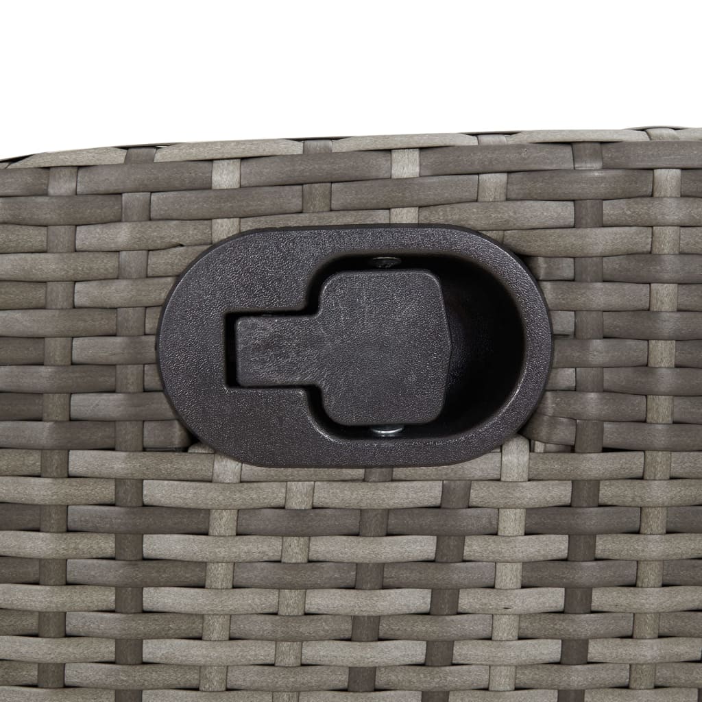 7Dílný Zahradní Jídelní Set S Poduškami Šedý Polyratan