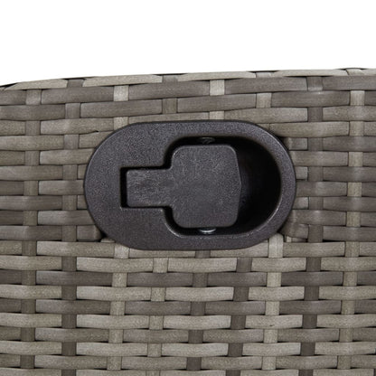 7Dílný Zahradní Jídelní Set S Poduškami Šedý Polyratan