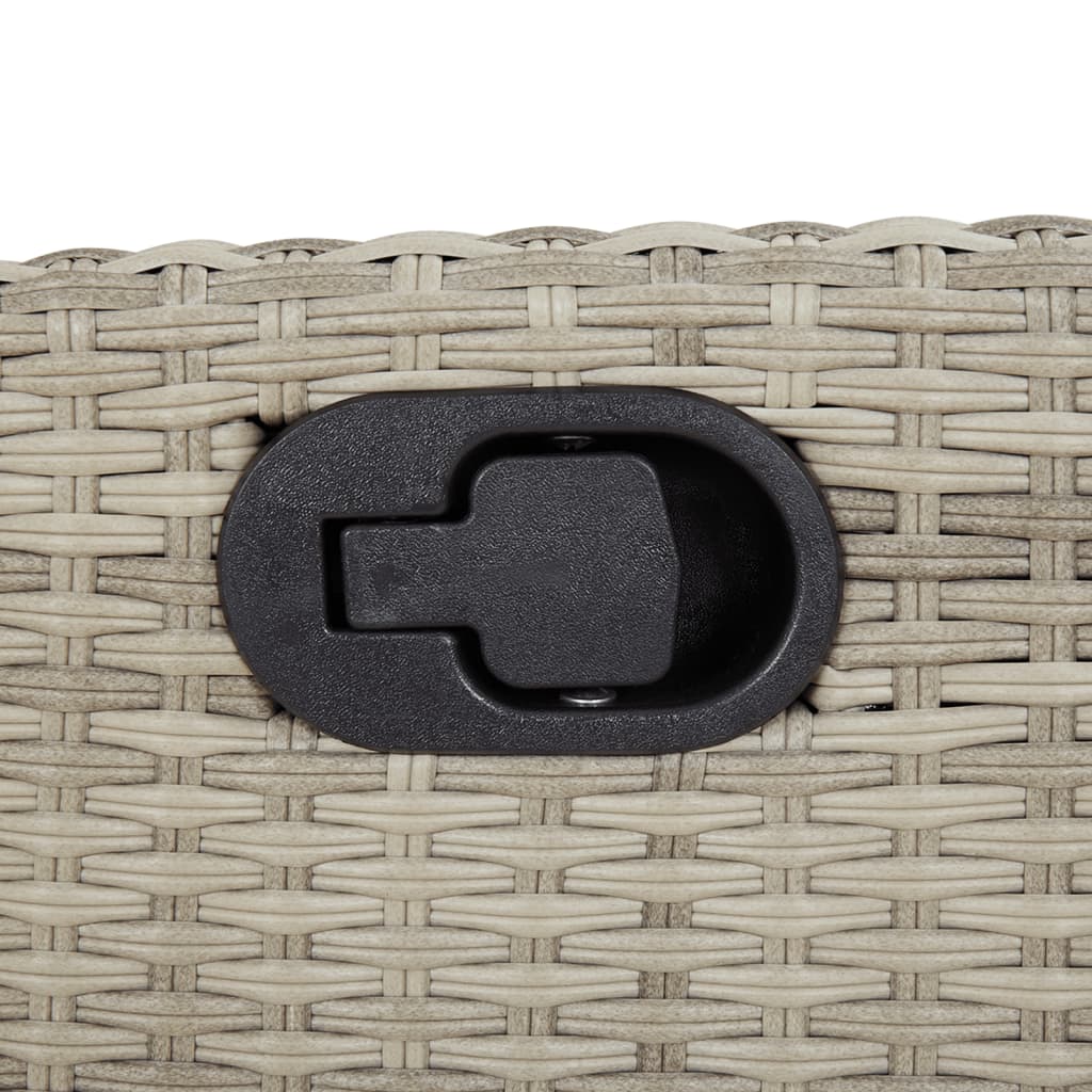 9Dílný Zahradní Jídelní Set S Poduškami Světle Šedý Polyratan