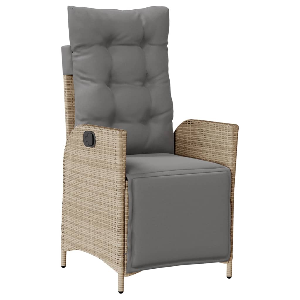 7Dílný Zahradní Jídelní Set S Poduškami Béžový Polyratan