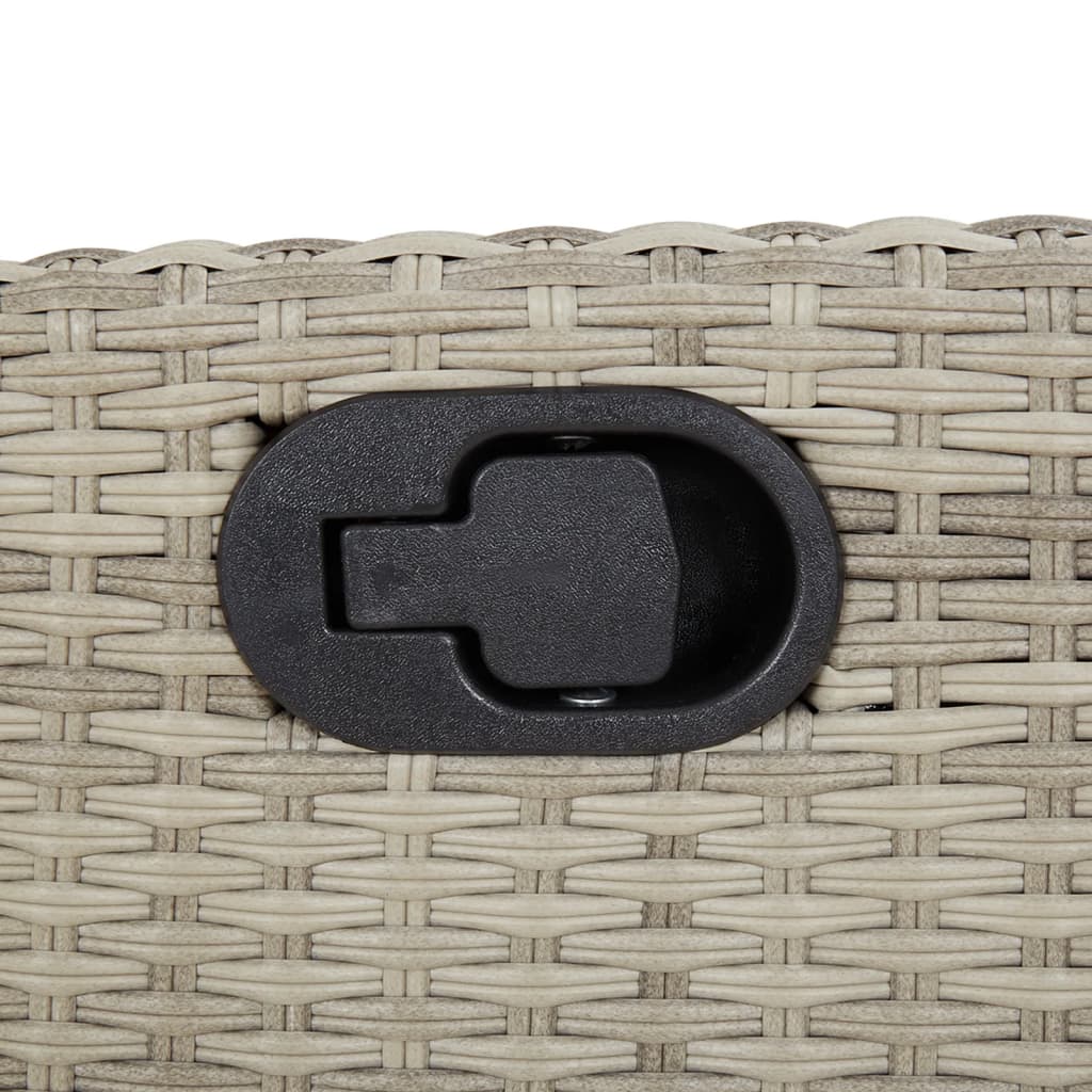 7Dílný Zahradní Jídelní Set S Poduškami Světle Šedý Polyratan