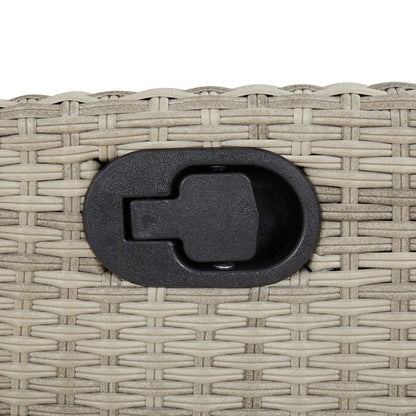 7Dílný Zahradní Jídelní Set S Poduškami Světle Šedý Polyratan