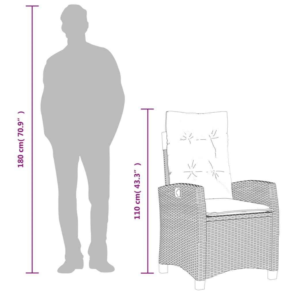 5Dílný Zahradní Jídelní Set S Poduškami Světle Šedý Polyratan