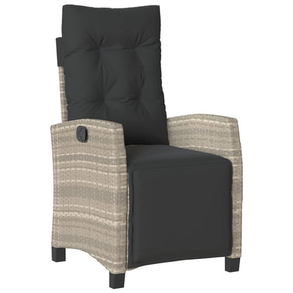 5Dílný Zahradní Jídelní Set S Poduškami Světle Šedý Polyratan