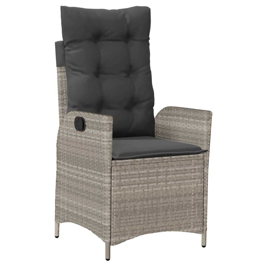 5Dílný Zahradní Jídelní Set S Poduškami Světle Šedý Polyratan