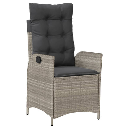 5Dílný Zahradní Jídelní Set S Poduškami Světle Šedý Polyratan