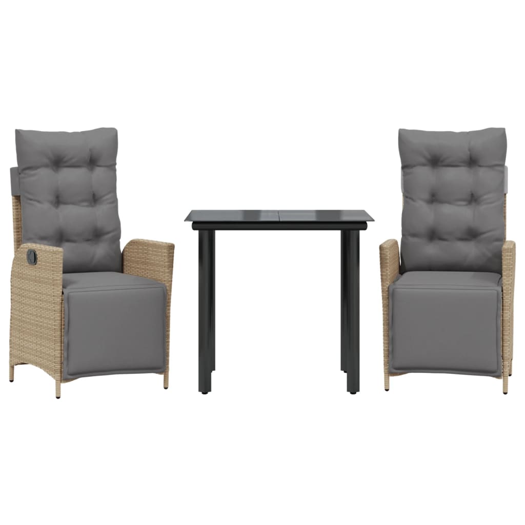 9Dílný Zahradní Jídelní Set S Poduškami Mix Béžové Polyratan