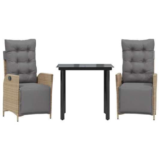 9Dílný Zahradní Jídelní Set S Poduškami Mix Béžové Polyratan