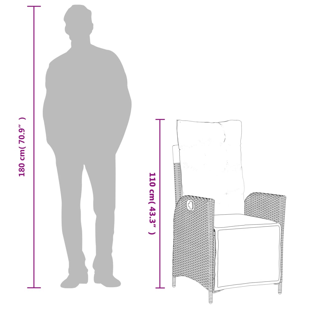 5Dílný Zahradní Jídelní Set S Poduškami Světle Šedý Polyratan