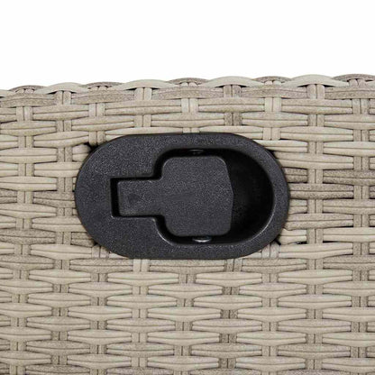 7Dílný Zahradní Jídelní Set S Poduškami Světle Šedý Polyratan