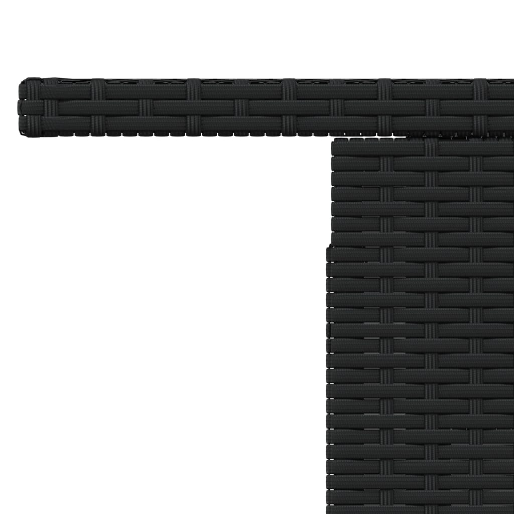 Zahradní Stolek Černý 100 X 55 X 73 Cm Polyratan A Akácie