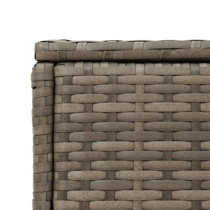 Zahradní Stolek Se Skleněnou Deskou Šedý 58X27,5X55Cm Polyratan