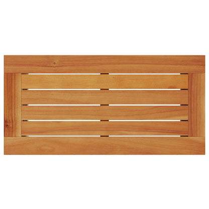 Zahradní Stolek S Dřevěnou Deskou Šedý 58X27,5X55 Cm Polyratan