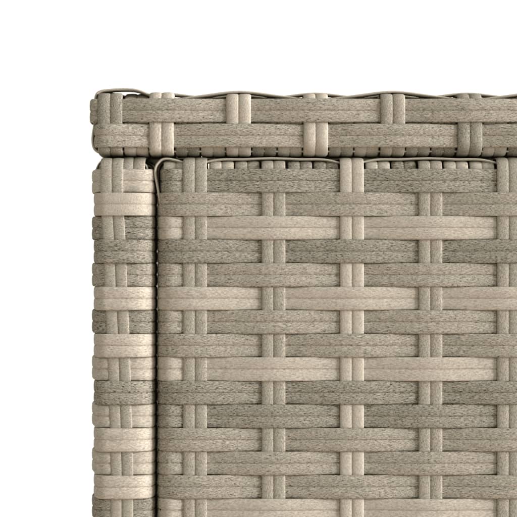 Zahradní Stolek Se Skleněnou Deskou Šedý 58X27,5X55Cm Polyratan