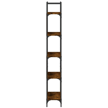 Knihovna S 5 Policemi Kouřový Dub 60,5 X 24 X 166,5 Cm Kompozit