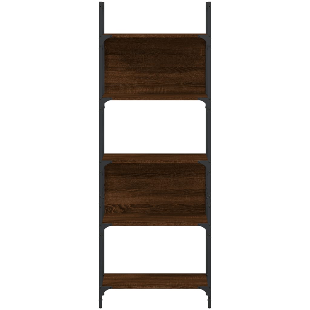 Knihovna S 5 Policemi Hnědý Dub 60,5 X 24 X 166,5 Cm Kompozit
