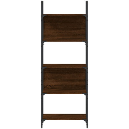 Knihovna S 5 Policemi Hnědý Dub 60,5 X 24 X 166,5 Cm Kompozit