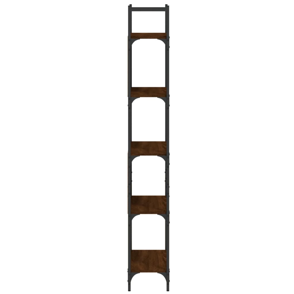 Knihovna S 5 Policemi Hnědý Dub 60,5 X 24 X 166,5 Cm Kompozit