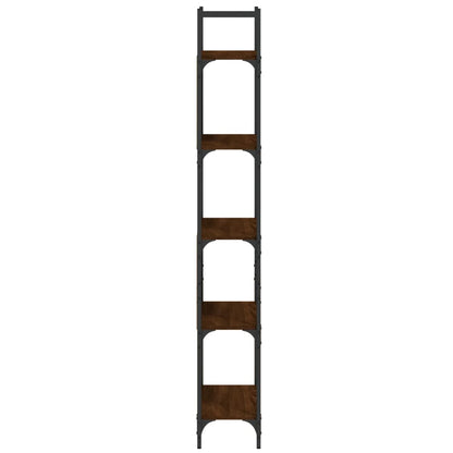 Knihovna S 5 Policemi Hnědý Dub 60,5 X 24 X 166,5 Cm Kompozit