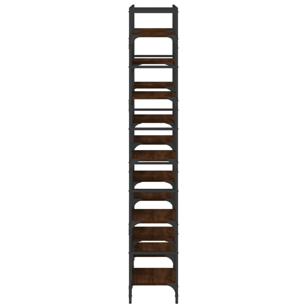 Knihovna 127,5 X 28,5 X 172,5 Cm Kompozitní Dřevo Hnědý Dub