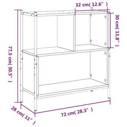 Knihovna 72 X 28 X 77,5 Cm Kompozitní Dřevo