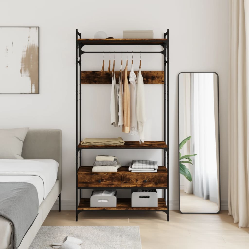 Stojan Na Oblečení Se Zásuvkami 89 X 39 X 184,5 Cm