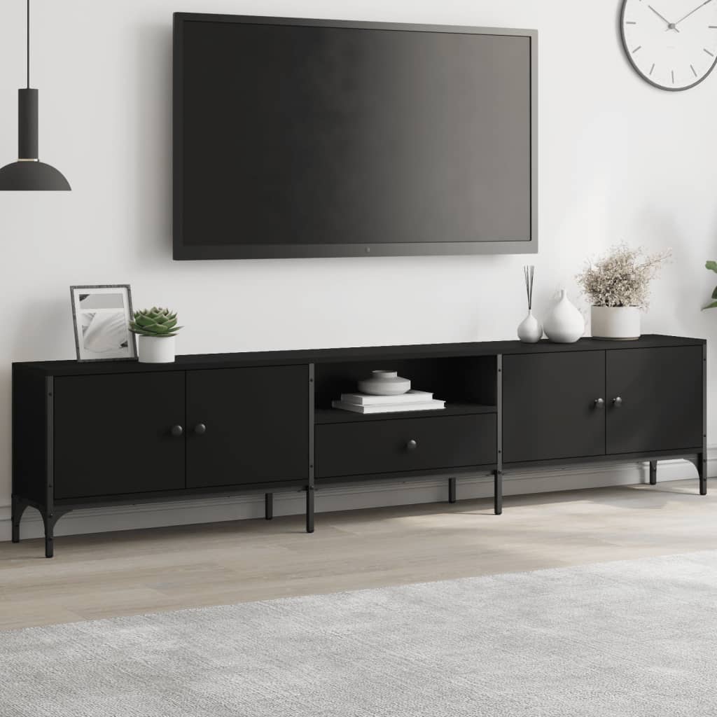 Tv Skříňka Se Zásuvkou Šedá Sonoma 200X25X44Cm Kompozitní Dřevo