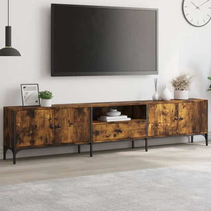 Tv Skříňka Se Zásuvkou Šedá Sonoma 200X25X44Cm Kompozitní Dřevo