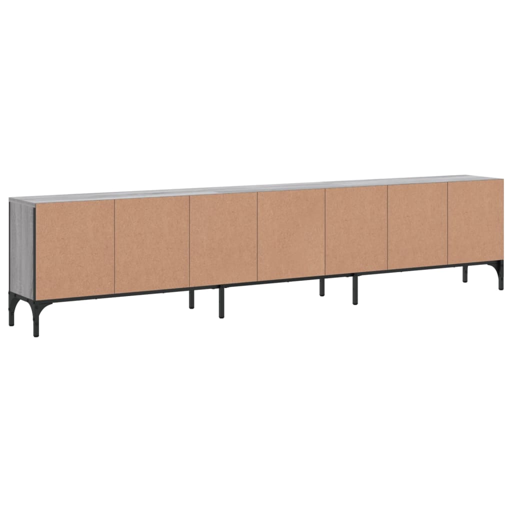 Tv Skříňka Se Zásuvkou Šedá Sonoma 200X25X44Cm Kompozitní Dřevo