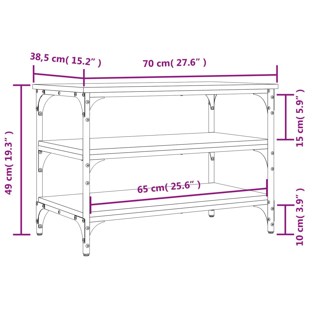 Lavice S Botníkem 70 X 38,5 X 49 Cm Kompozitní Dřevo