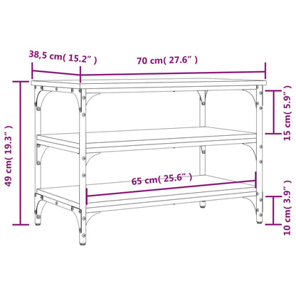 Lavice S Botníkem 70 X 38,5 X 49 Cm Kompozitní Dřevo