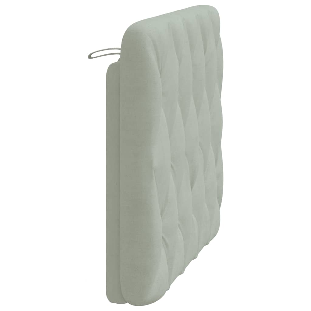 Polštář Na Čelo Postele Světle Šedý 100 Cm Sametový