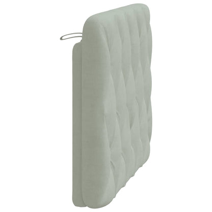 Polštář Na Čelo Postele Světle Šedý 100 Cm Sametový