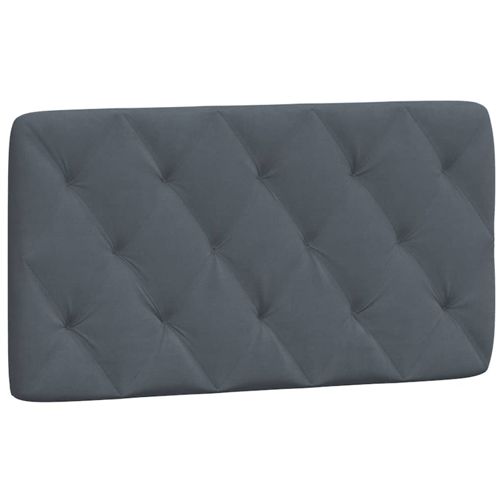 Polštář Na Čelo Postele Tmavě Šedý 100 Cm Sametový