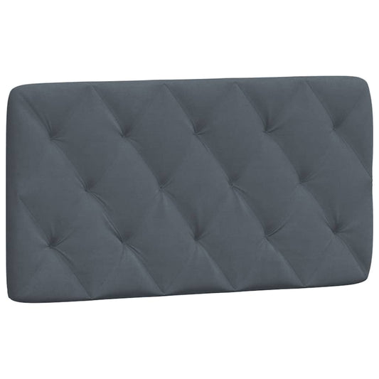 Polštář Na Čelo Postele Tmavě Šedý 100 Cm Sametový