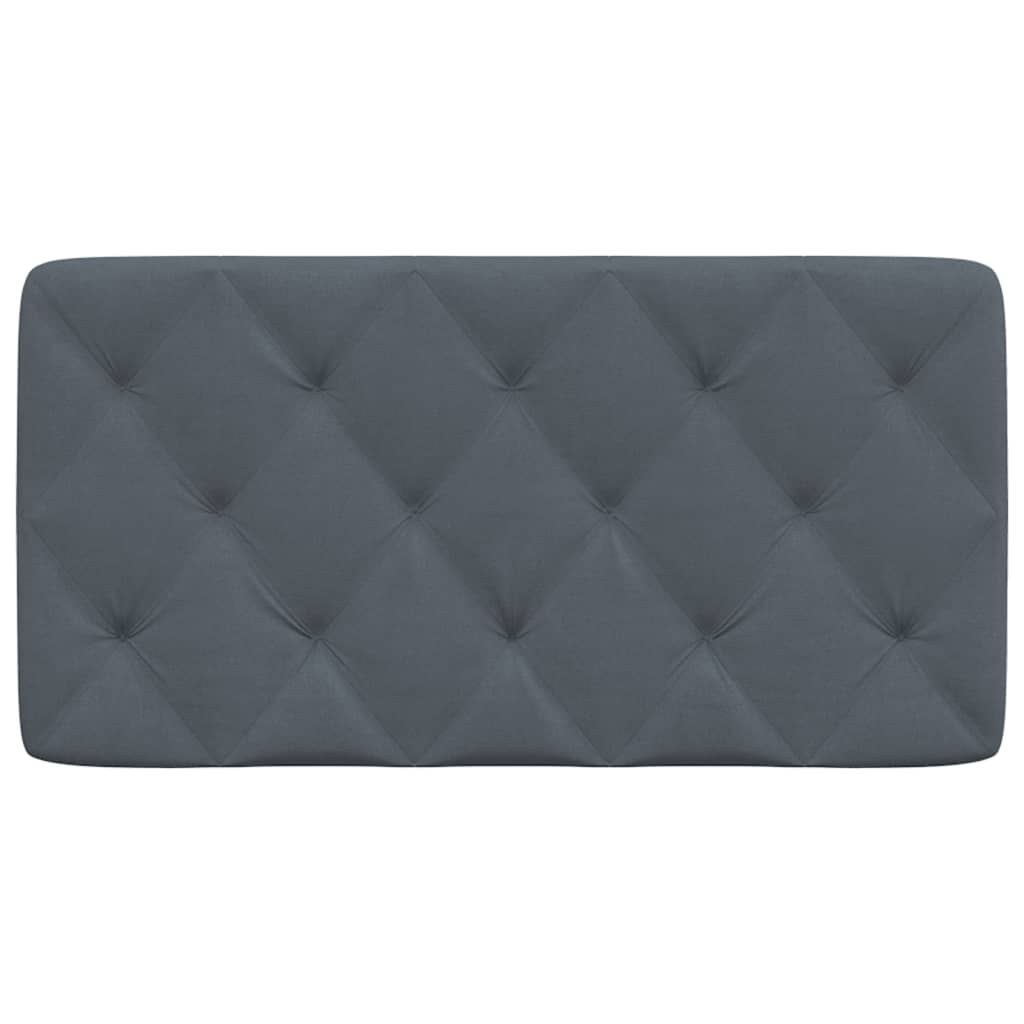 Polštář Na Čelo Postele Tmavě Šedý 100 Cm Sametový