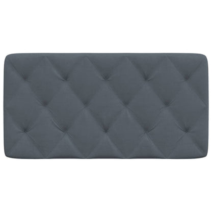 Polštář Na Čelo Postele Tmavě Šedý 100 Cm Sametový