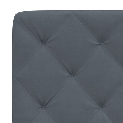 Polštář Na Čelo Postele Tmavě Šedý 100 Cm Sametový