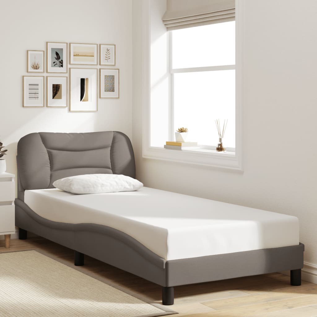 Rám Postele Bez Matrací Hvar Taupe 80X200 Cm Textil