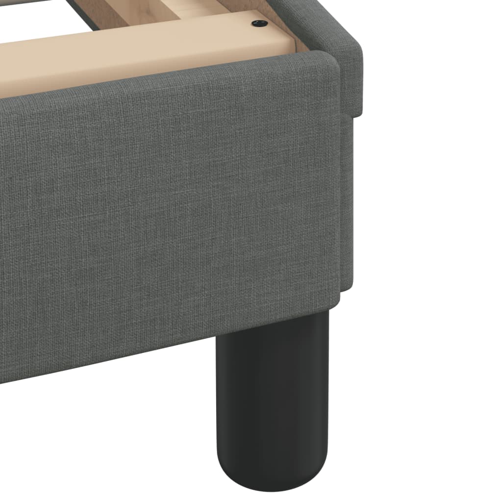 Rám Postele Bez Matrace Hvar Tmavě Šedý 90 X 200 Cm Textil