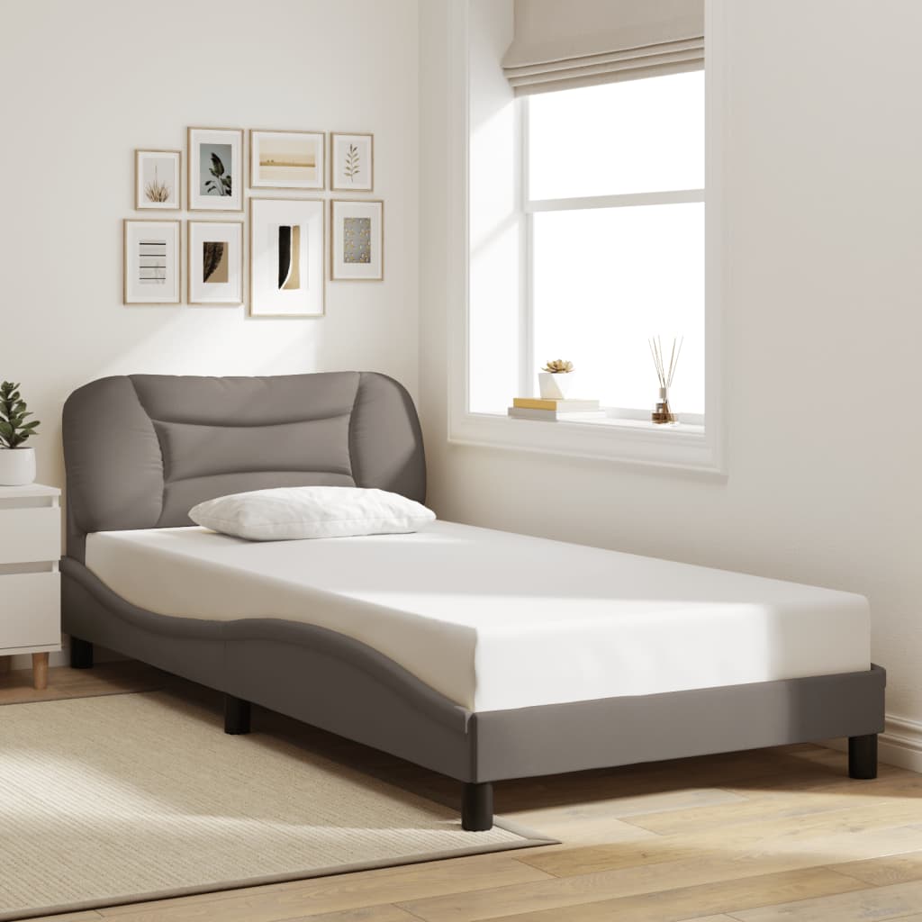 Rám Postele Bez Matrace Hvar Taupe 100 X 200 Cm Textil