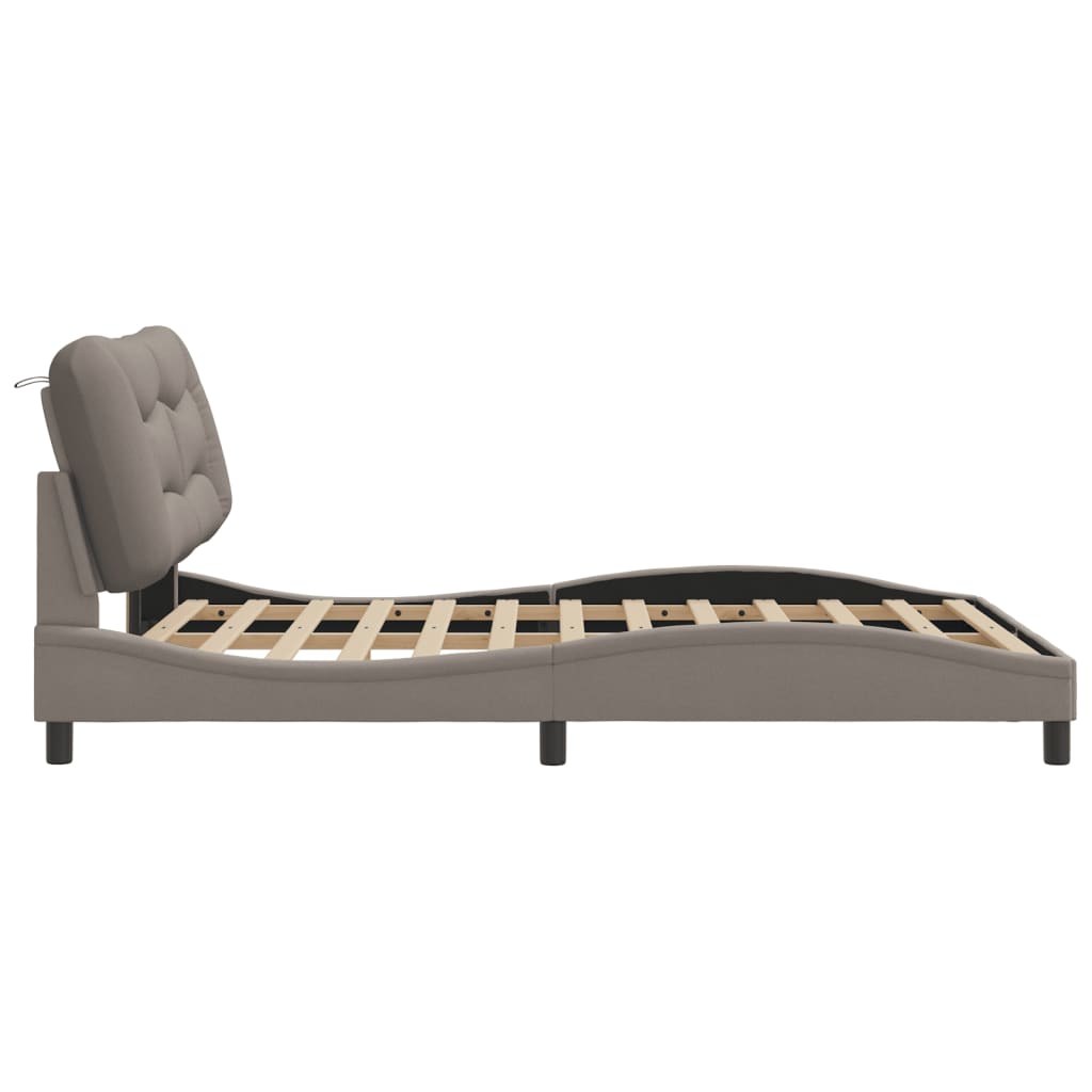 Rám Postele Bez Matrace Hvar Taupe 120 X 200 Cm Textil