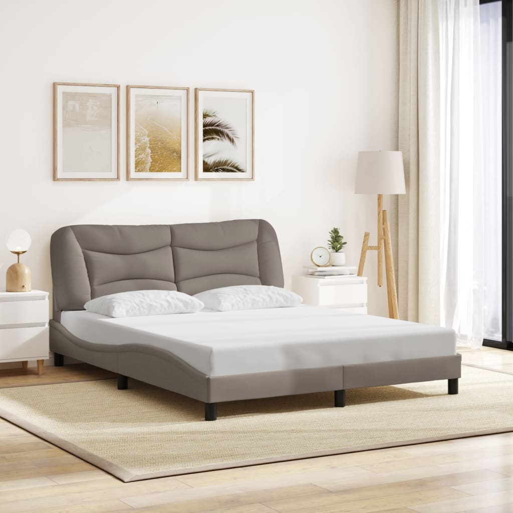Rám Postele Bez Matrace Hvar Taupe 160 X 200 Cm Textil